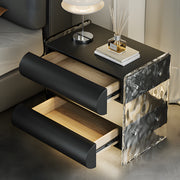 Modern Smart Nightstand Bedside Table with Ambient Lighting and Wireless Charging